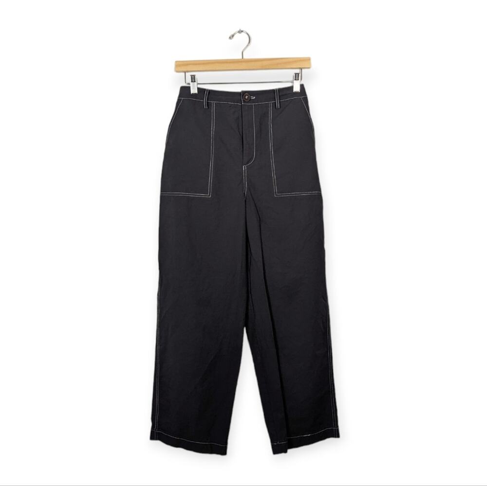 ASOS Black Monki Wide Leg Cargo Jeans Size 4